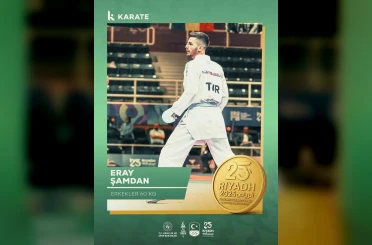 Milli karateci Eray Şamdan’dan altın madalya 