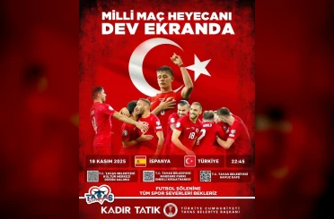 Milli maç heyecanı Tavas’ta dev ekranlarda yaşanacak 