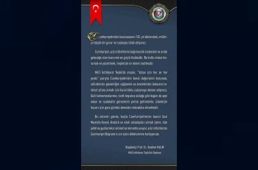 MİT Başkanı Kalın: "Cumhuriyet, aziz milletimizin bağımsızlık iradesinin ve ortak geleceğe olan inancının en güçlü ifadesidir" 