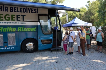 Mobil Halk Ege Et Davutlar’da vatandaşlardan yoğun ilgi gördü 
