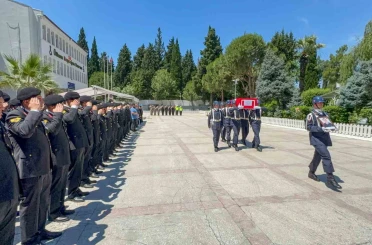 Motosiklet kazasında hayatını kaybeden jandarma personeline son görev 