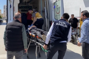 Motosikletten düşen sürücü yaralandı 
