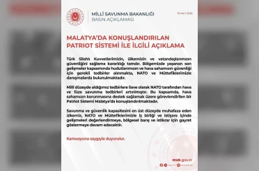 MSB: "Milli düzeyde aldığımız tedbirlere ilave olarak NATO tarafından hava ve füze savunma tedbirleri artırılmıştır" 