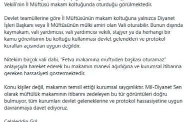 Müftülük makamı tartışması: "Fetva makamına müftüden başkası oturamaz" 