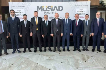Muğla MÜSİAD, Denizli Şubesinin yeni hizmet binası açılışına katıldı 