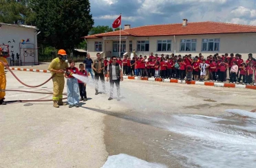 Muğla’da öğrencilere orman yangını tatbikatı yapıldı 