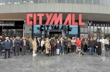 Mühürlenen CityMall AVM için basın açıklaması 