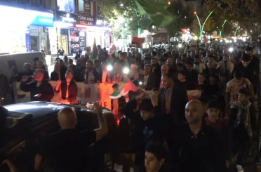 Muş’ta binlerce kişiden Gazze’ye destek gösterisi 