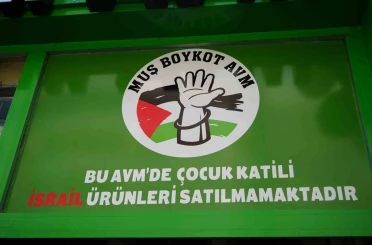 Muş’ta boykot ürünlerini raflarına almayan yeni market hizmete açıldı 