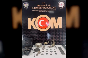 Muş’ta tarihi eser operasyonu: 25 parça ele geçirildi 