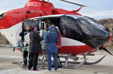 Nevşehir’de hava ambulansı 58 günlük bebek için havalandı 