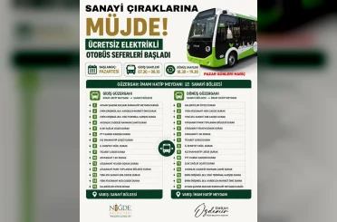 Niğde Belediyesi üreten ellerin yanında: Sanayi çıraklarına ücretsiz ulaşım 