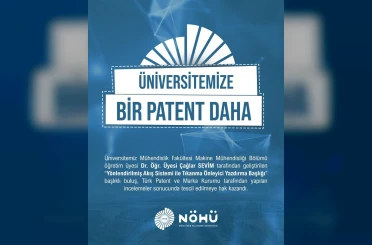Niğde Ömer Halisdemir Üniversitesi bir patent daha aldı 