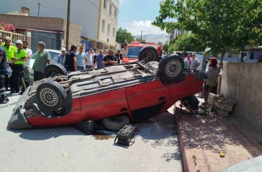 Niğde’de otomobil ters döndü: 1 yaralı 
