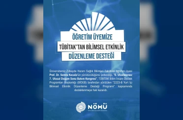 NÖHÜ öğretim üyesine TÜBİTAK’tan kongre desteği 
