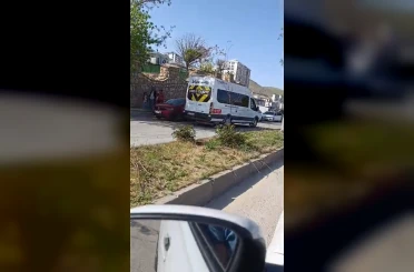 Öğrenci servisinin metrelerce ters yönde ilerlediği anlar kamerada 