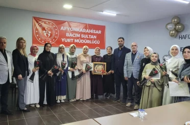 Öğrenci yurdundaki ’Kur’an’ı Kerim ve Hafızlık Kursu’ programı sona erdi 