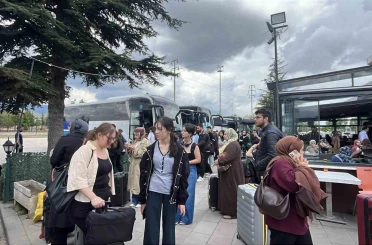 Öğrenciler Bolu Otogarı’nda yoğunluk oluşturdu 