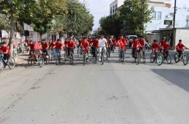 Öğrenciler Gazze için pedal çevirdi 