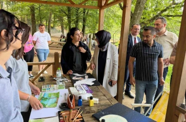 Öğrenciler sanatı doğa ile buluşturdu 