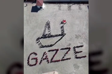 Öğrencilerden Gazze’ye destek mesajı 