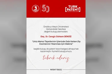 OMÜ’den iki yeni patent: Tepsilerde hijyen ve elektrokromik ölçümde yenilik 