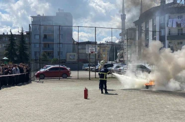 Ordu’da liseli öğrencilere hayat kurtaran yangın tatbikatı 