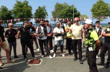 Ordu’da motosiklet sürücülerine güvenli sürüş eğitimi 