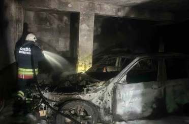 Ordu’da otopark yangını: 3 araçta hasar oluştu 