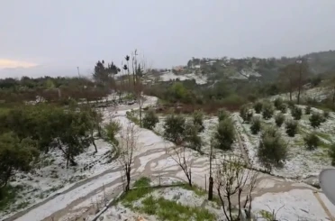 Osmaniye’de dolu yağışı 