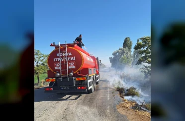 Ot yangını itfaiyenin müdahalesiyle söndürüldü