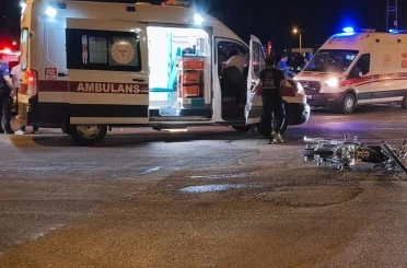 Otomobil ile motosiklet çarpıştı: 1 yaralı 