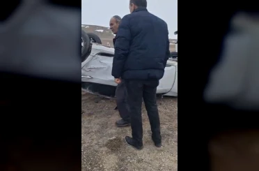 Otomobil takla attı, sürücü kazadan yara almadan kurtuldu 