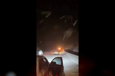 Oylat Kaplıcaları’nda 20 araç yolda mahsur kaldı 