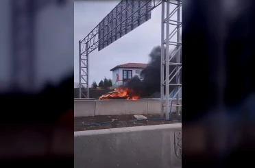 Pursaklar’da araç yangını 