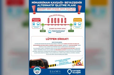Ramazan ve Kemerçay Deresi ıslah projesi için raylı sistemde geçici aktarmalı ulaşım 