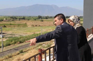 Rektör Kibar Saruhanlı MYO inşaatını yerinde inceledi 