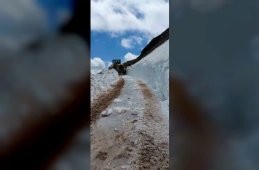 Rize’de Haziran ayında kar ve çığ temizleme çalışması 