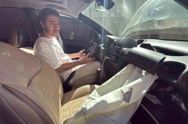 Rögar kapağı nedeniyle alın teriyle aldığı aracının airbagleri patladı 