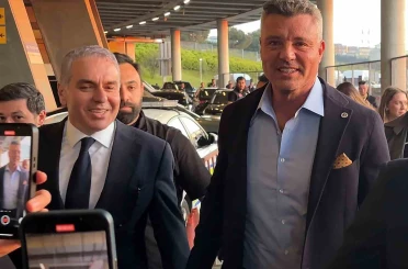 Sadettin Saran, derbi için stada geldi 