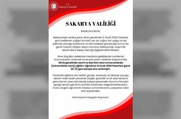 Sakarya’da eğitime kar tatili 