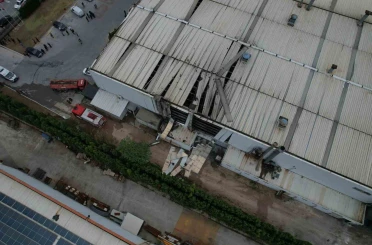Sakarya’da patlamanın yaşandığı fabrika havadan görüntülendi 