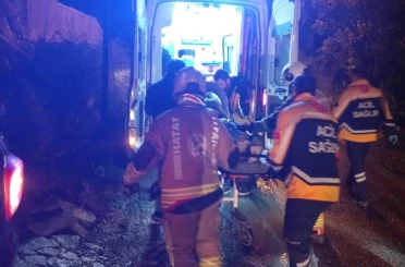 Samandağ’da şarampole devrilen otomobilin sürücüsü yaralandı 