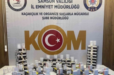 Samsun’da 10 bin 980 doldurulmuş makaron ele geçirildi 