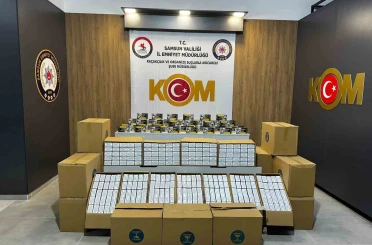 Samsun’da 410 bin adet kaçak makaron ele geçirildi