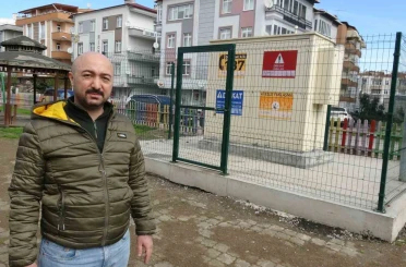 Samsun’da çocuk parkındaki doğal gaz istasyonuna tepki 
