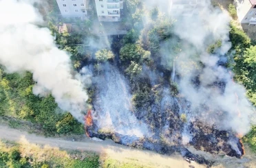 Samsun’da korkutan anız yangını 