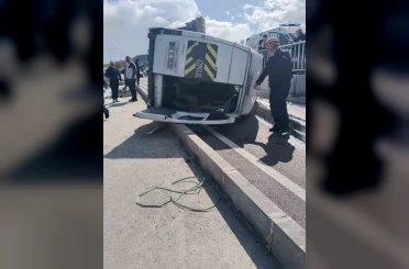 Samsun’da minibüs devrildi: 1 yaralı 