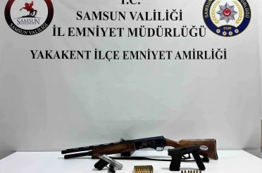 Samsun’da ruhsatsız silah operasyonu: 3 silah ele geçirildi 