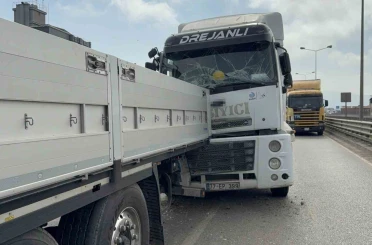 Samsun’da tır tıra arkadan çarptı 